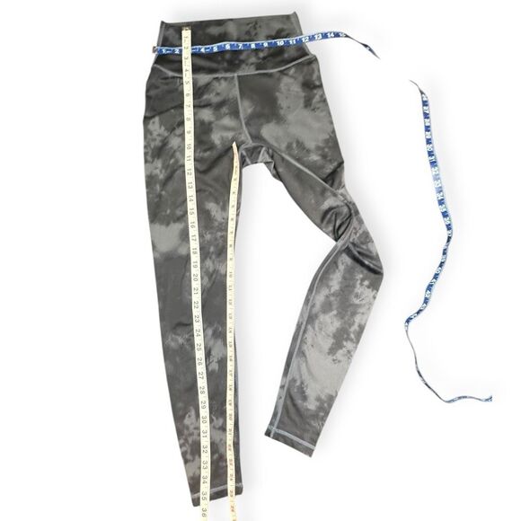 ALLFENIX for ANTHROPOLOGIE Women’s Gray White Tie-Dye High-Rise Full-Length Legg - Picture 5 of 5
